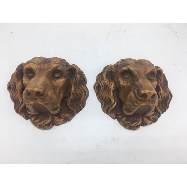 Wood 1970s Wood Dog Figures with Flat Backs, a Pair For Sale - Image 7 of 7