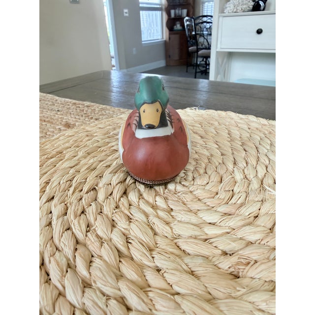 Vintage Ceramic Mallard Duck Lint Brush Figurine by Jasco For Sale In Panama City, FL - Image 6 of 12