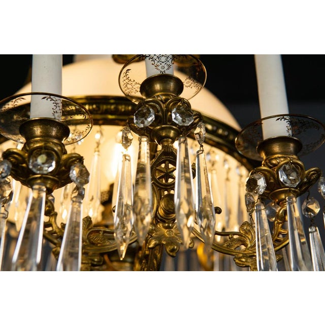 White Majolica Chandelier, Early 1900s For Sale - Image 18 of 18