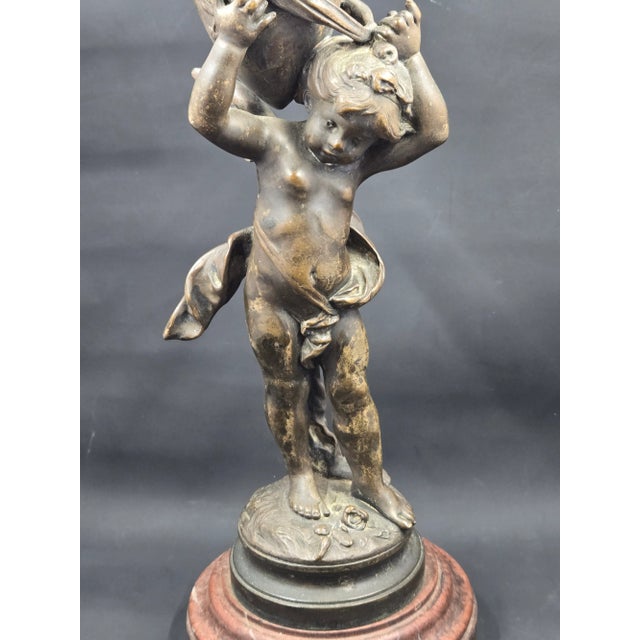 Metal Late 20th Century Vintage French Bronze Sculpture of Psyche by Auguste Moreau For Sale - Image 7 of 12