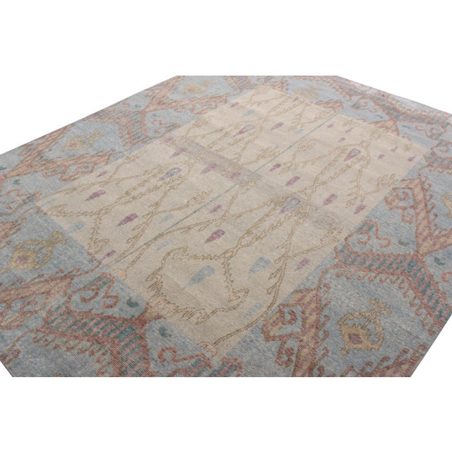 Rug & Kilim Rug & Kilim’s Mira Rug in Sky Blue, 5x7 For Sale - Image 4 of 6