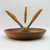 1950s Walnut Wood Fruit Bowl with Knives with Raffia Handles by Carl Auböck for Werkstätte Carl Auböck, Vienna, 1950s, Set of 7 For Sale - Image 5 of 15