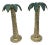 Vintage Carved Brass and Copper Palm Tree Candle Sticks Heavy and- a Pair For Sale