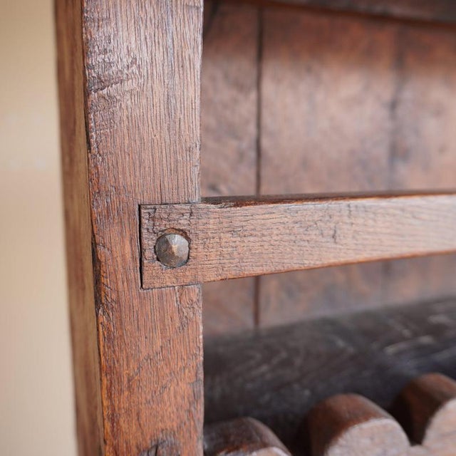 Wood Scalloped Oak Cabinet For Sale - Image 7 of 16