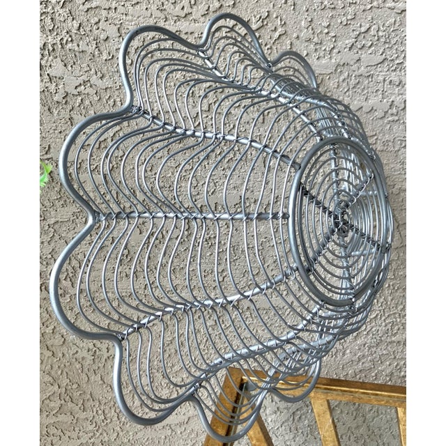 Late 20th-Century Industrial Chic Lotus Flower-Shaped Steel Wirework Centerpiece Bowl For Sale - Image 15 of 18