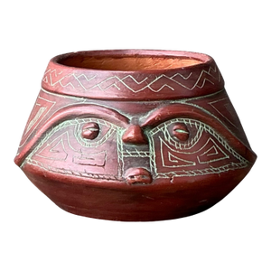 Vintage Handcrafted Ceramic Tribal Bowl