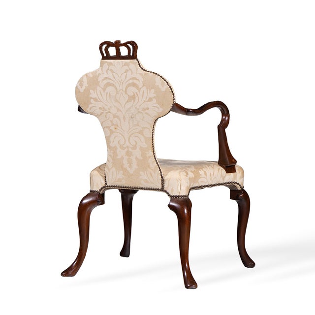 Wood Baker Stately Homes Queen Anne Crown Chair For Sale - Image 7 of 10