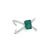 Metal Natural Emerald Diamond Ring 14k W Gold 1.7 TCW Certified For Sale - Image 7 of 9