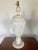 Incredible Marble Lamp with Gorgeous Grape and Leaf Carving. Top of Lamp Can be Removed to Access Lamp Inside. The middle...