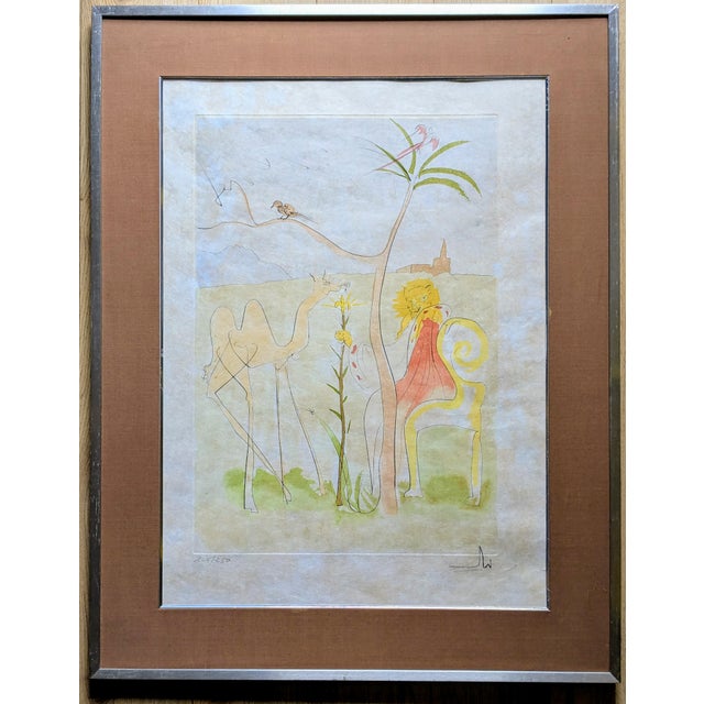 Salvador Dalí­, La Cour Du Lion (The Court of the Lion), 1974, Original Hand-Signed Color Engraving For Sale - Image 14 of 14