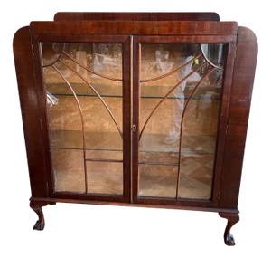 Varnished Wooden Display Case