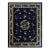 1890s Blue Ground Scattered Floral Sprays Antique Chinese Peking Knotted Rug For Sale