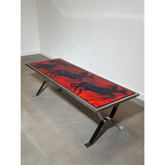 Vintage Ceramic Coffee Table from André Bayer For Sale - Image 4 of 9
