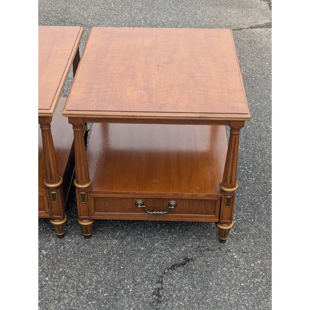 Italian Henredon Mid 20th Century Vintage Italian-Style Side Tables - A Pair For Sale - Image 3 of 13