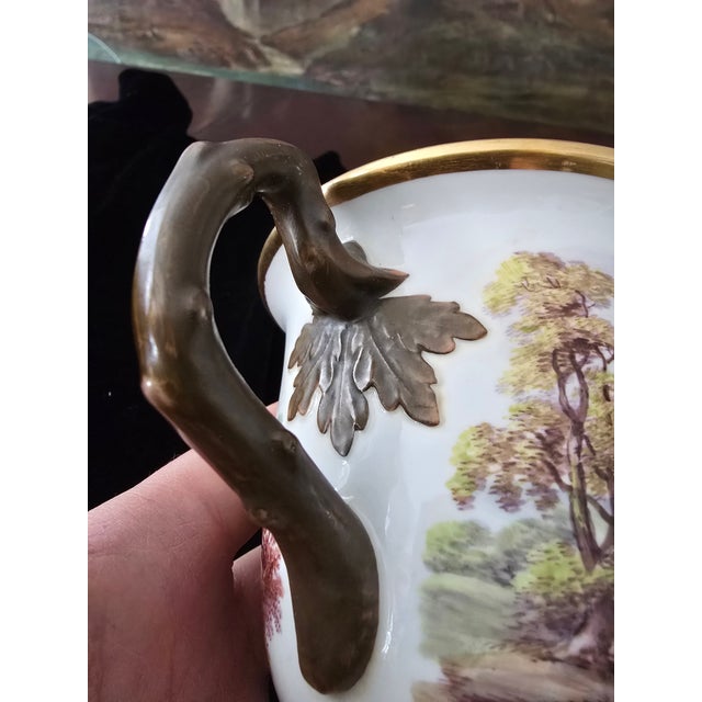 Antique English Porcelain Spode Loving Cup Faux Bamboo For Sale In New York - Image 6 of 16