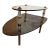 Mid-Century Two-Tier Glass & Crystal Column Side Table For Sale