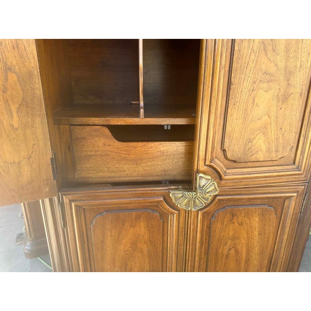 Henredon Solid Walnut Linen Press/Armoire - Late 20th Century - Late 20th Century - 2 Available For Sale - Image 10 of 10