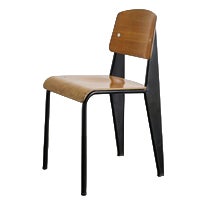 Mid-Century Modren French Standard Metropole 305 Dining Chair by Jean Prouvé, 1950s For Sale