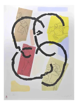 Rafael Canogar, Los Juegos, Lithograph, 2008