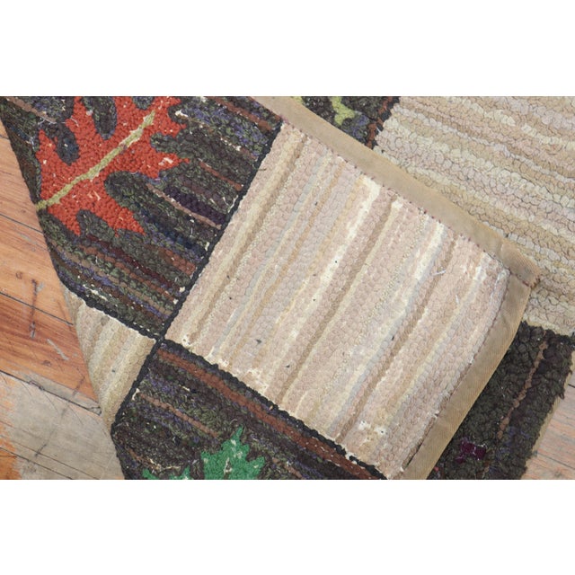 Mid 20th Century American Hooked Floral Rug - 2' x 2'11" For Sale - Image 11 of 18