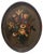 Round Panel Painted with Flowers For Sale