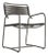 Brown Jordan Walter Lamb Aluminum Arm Chair, Mica frame with Coal fabric For Sale