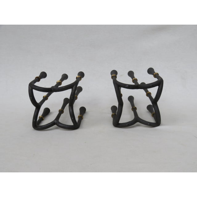 Jens Quistgaard Cast Iron and Brass Candleholders by Jens Quistgaard for Dansk Designs, 1960s, Set of 2 For Sale - Image 4 of 18
