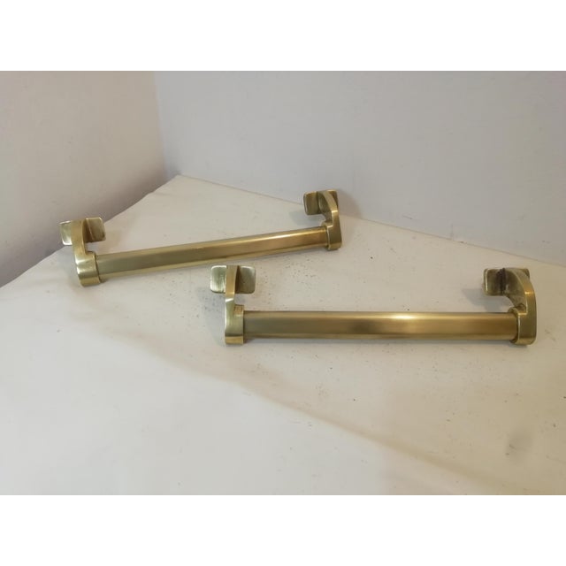 Vintage Italian Brass Door Handles, 1940s, Set of 2 For Sale - Image 9 of 9
