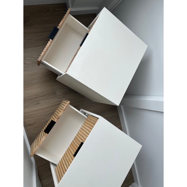 Wood Set of 2 West Elm Quinn Nightstands For Sale - Image 7 of 9