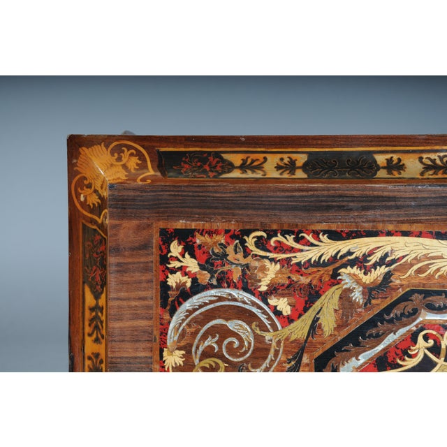 Boulle Inlaid Table in Wood For Sale - Image 15 of 18