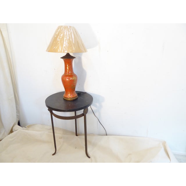 Vintage Bronze Tone & Marbleized Side Tables - A Pair For Sale - Image 4 of 6