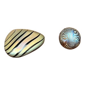 Studio Art Glass Paperweights — Set of 2 (1980 & 1996)