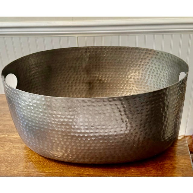 Hammered Aluminum Beverage Tub For Sale - Image 6 of 11