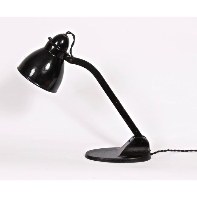 Bauhaus J. J. Pieter Oud Style Black Bauhaus Architects Desk Lamp, C. 1930 For Sale - Image 3 of 11