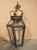 Wrought Iron and Glass Wall Lantern With Crown Finial For Sale - Image 4 of 7