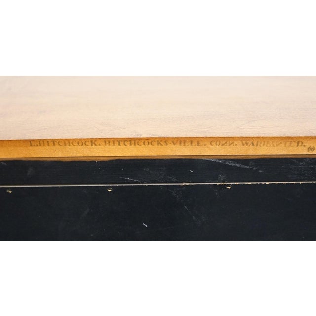 Late 20th Century Genuine Hitchcock Solid Cherry 35" Two Toned Hand Painted Chest of Drawers For Sale - Image 15 of 15