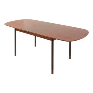 Italian Oval Rosewood Dinning Table with Hidden Extensions, 1970s For Sale