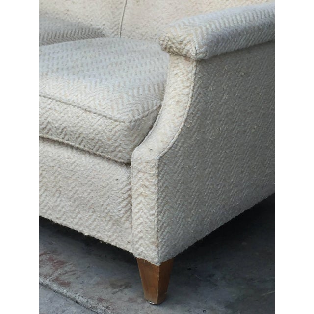 1950s Large French 1950s Sofa by Maison Leleu For Sale - Image 5 of 9