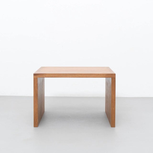 Table by dada est. Manufactured in barcelona, 2021. Material: oak dimensions: 60 cm d x 60 cm w x 40 cm h there is the...