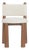 Talia White Boucle Dining Chair with Wood Cone Legs For Sale