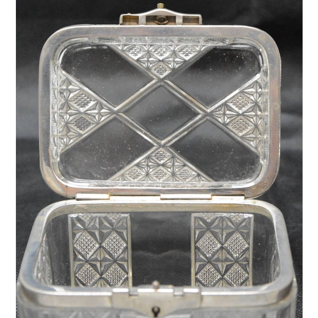 1900 - 1909 Antique Pressed Glass Lidded Casket For Sale - Image 5 of 10
