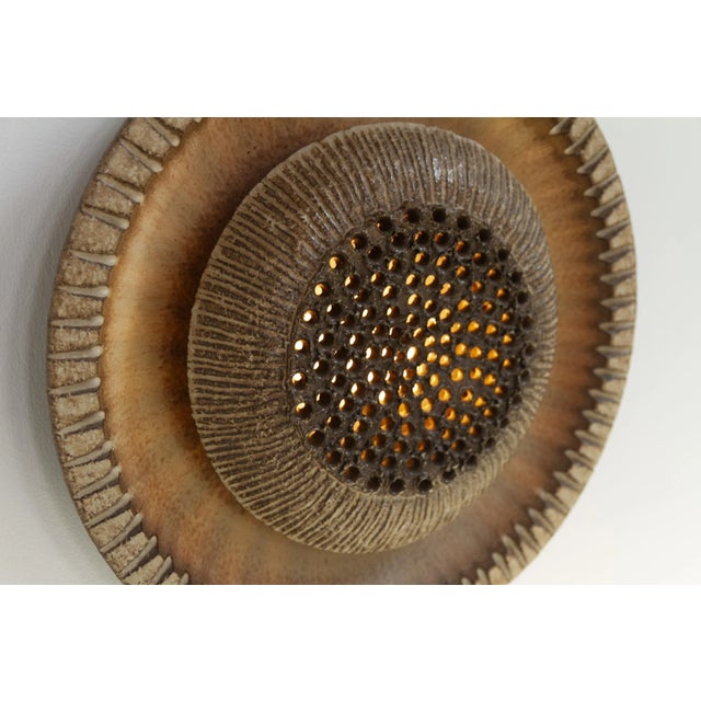 Mid-Century Ceramic Sun Wall Light from Løvemose, Denmark, 1970s For Sale - Image 16 of 18