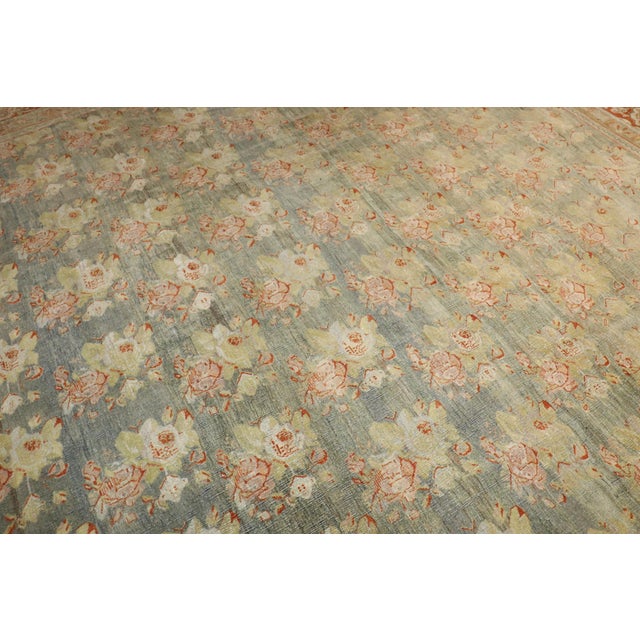 Antique Zabihi Collection Persian Bidjar Floral Rug - 12'5" x 16'7" For Sale In New York - Image 6 of 9