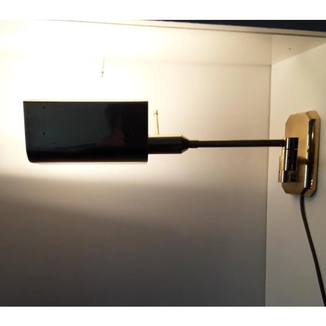 Vintage Adjustable Gold Colored Sconce For Sale - Image 4 of 8