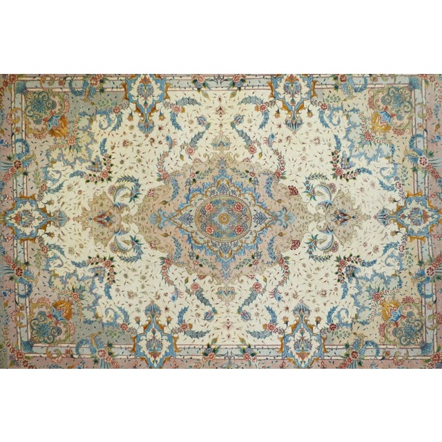 Traditional Vintage Tabriz Rug 4'11'' X 6'7'' For Sale - Image 3 of 7