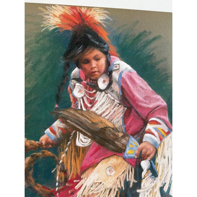Native American 1988 Bonnie Conrad "Tradition Audition" Signed Numbered Native American Print For Sale - Image 3 of 6