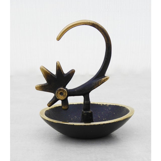 Black Vintage Austrian Rooster Ring Catcher by Walter Bosse, 1950s For Sale - Image 8 of 8