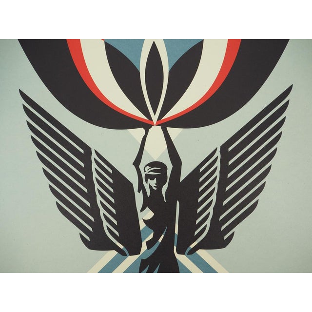 Shepard Fairey, Lotus Angel, Lithograph For Sale - Image 6 of 9