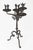 Mid-Century Modern 4-Armed Candelabra in Wrought Iron For Sale - Image 3 of 7