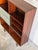 Rosewood Bookcase Ith Ribbed Sliding Glass Doors Mid-Century Modern Denmark 1960s For Sale - Image 4 of 10
